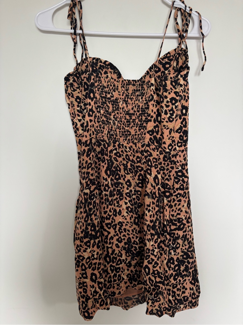Wilfred Leopard Print Tie-Strap Mini Dress - Picture 2 of 3